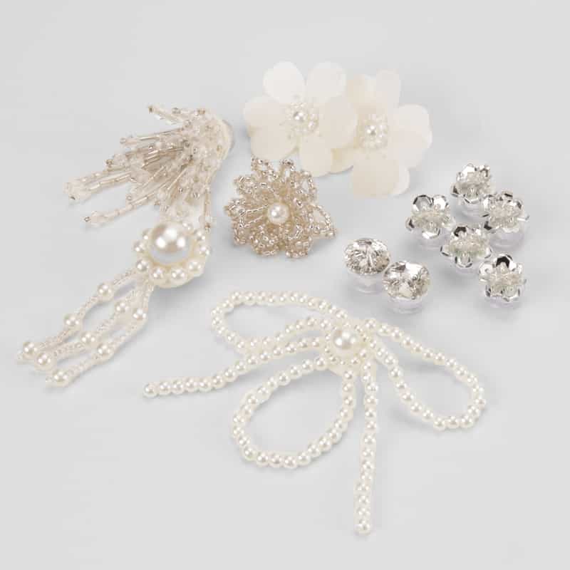 HEAVENLY JELLY HEAVENLY JELLY＜ヘブンリージェリー＞ PVC素材フローラルビジュー付きフラットパンプス BLACK
