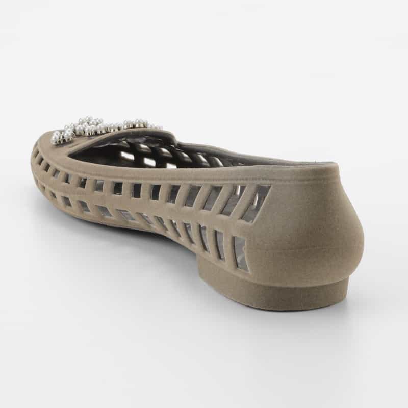 HEAVENLY JELLY HEAVENLY JELLY＜ヘブンリージェリー＞ PVC素材ビジュー付きフラットパンプス GRAY