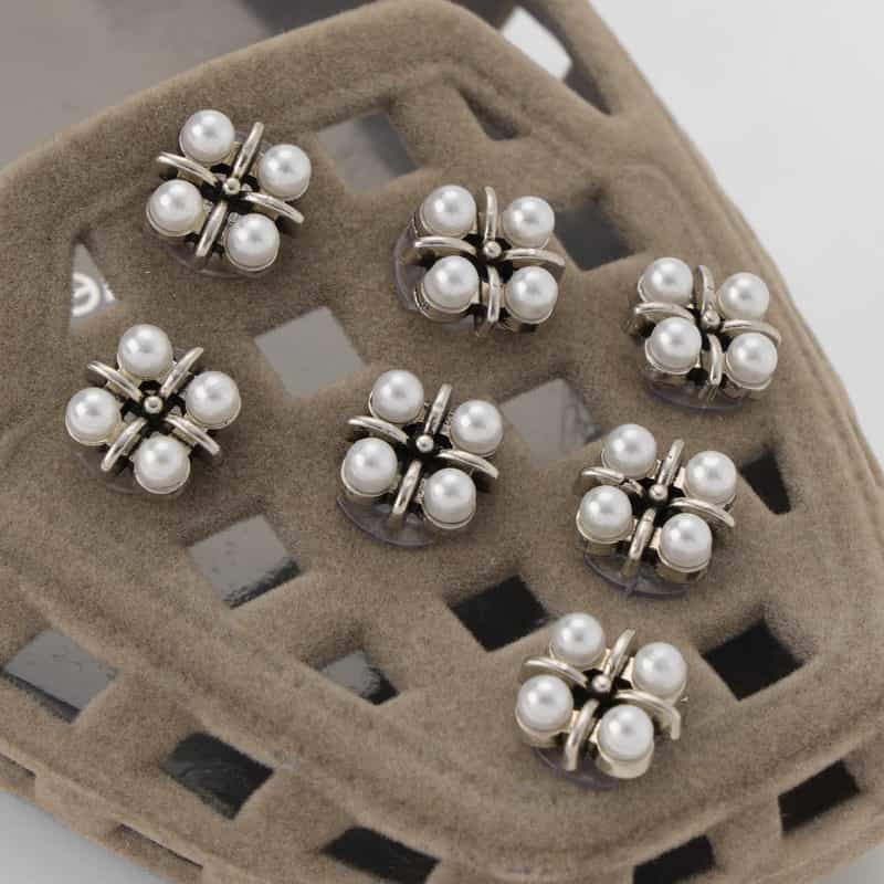 HEAVENLY JELLY HEAVENLY JELLY＜ヘブンリージェリー＞ PVC素材ビジュー付きフラットパンプス GRAY