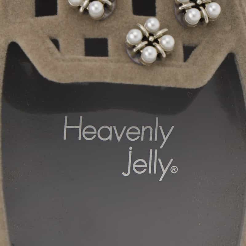 HEAVENLY JELLY HEAVENLY JELLY＜ヘブンリージェリー＞ PVC素材ビジュー付きフラットパンプス GRAY