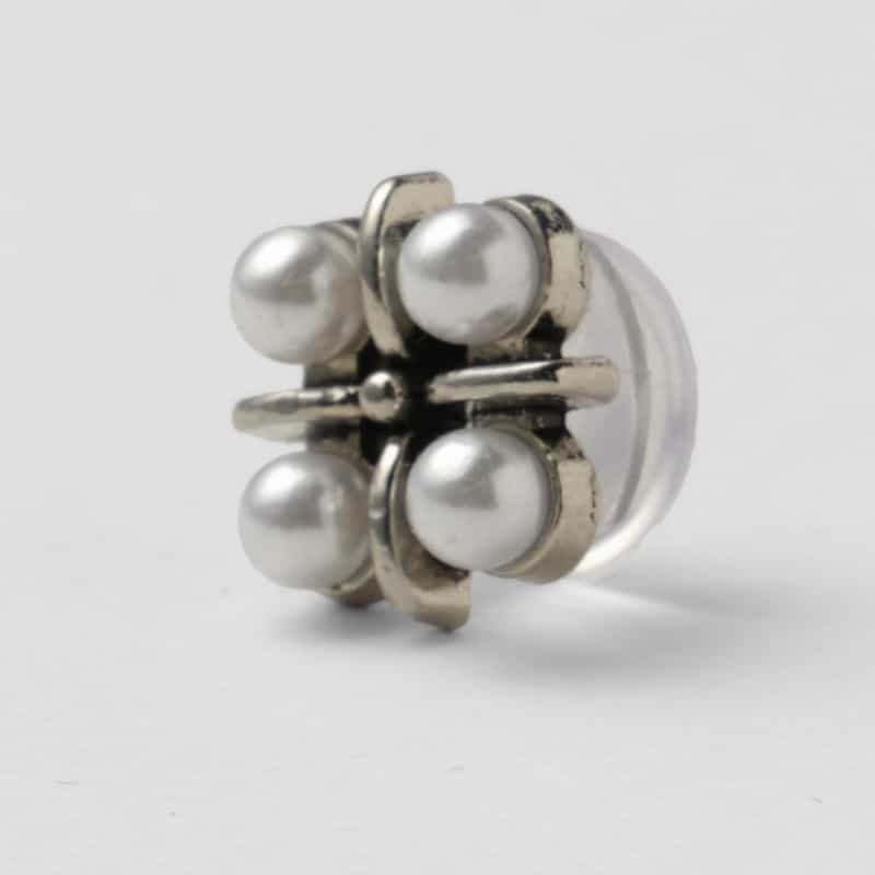 HEAVENLY JELLY HEAVENLY JELLY＜ヘブンリージェリー＞ PVC素材ビジュー付きフラットパンプス GRAY