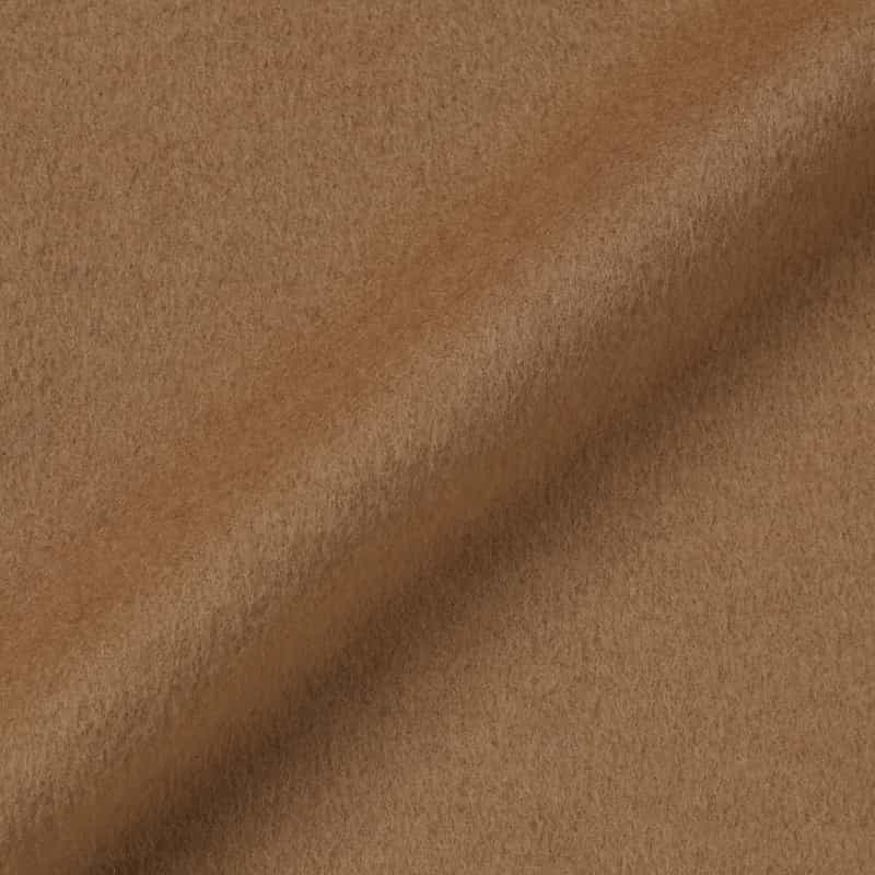 BARNEYS NEW YORK ウール混ダブルフェイス ノーカラーコート CAMEL
