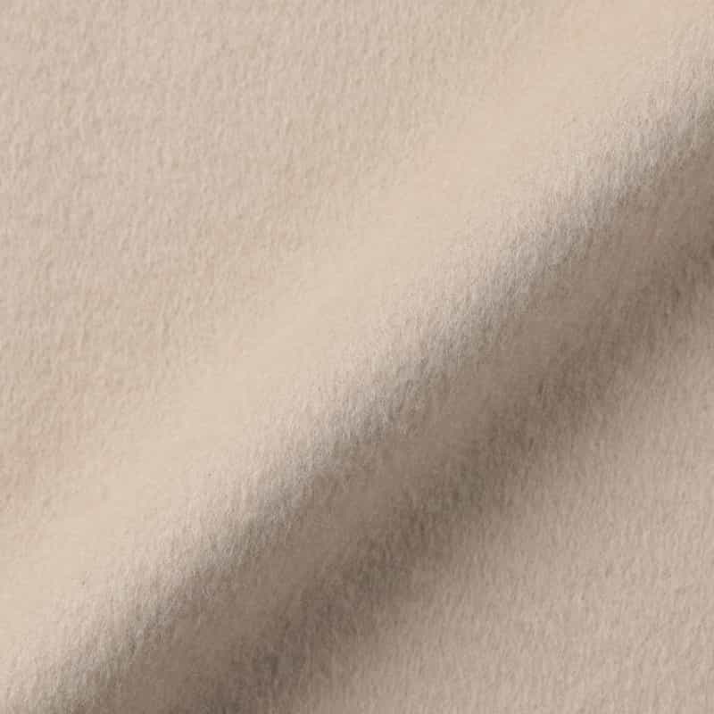 BARNEYS NEW YORK ウール混ダブルフェイス ノーカラーコート LT BEIGE