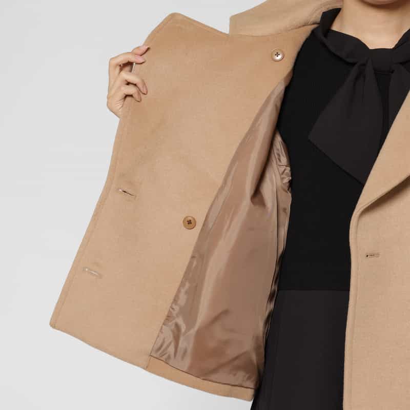 BARNEYS NEW YORK ショート丈ピーコート CAMEL