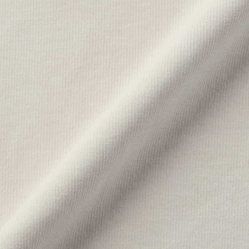 BARNEYS NEW YORK ワンポイントロゴ入りモックネックカットソー WHITE