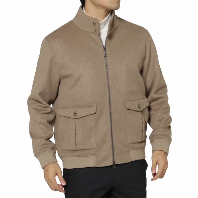 BARNEYS NEW YORK バルスター型ジップアップブルゾン BROWN