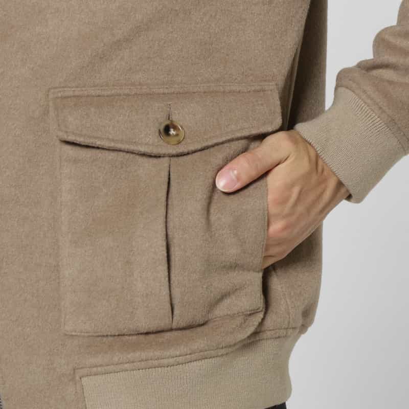 BARNEYS NEW YORK バルスター型ジップアップブルゾン BROWN