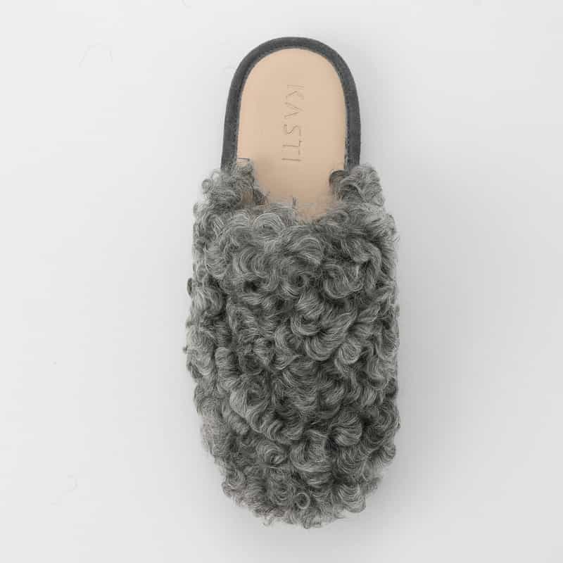 KASTI KASTI ＜カスティ＞ バーニーズ　ニューヨーク限定ファースリッパー GRAY