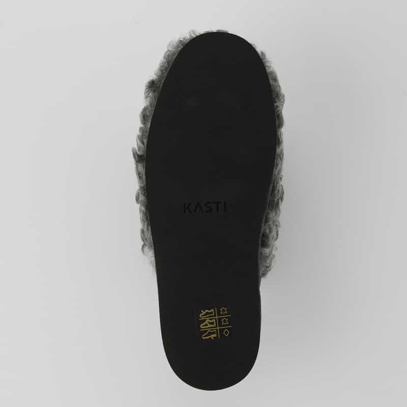 KASTI KASTI ＜カスティ＞ バーニーズ　ニューヨーク限定ファースリッパー GRAY