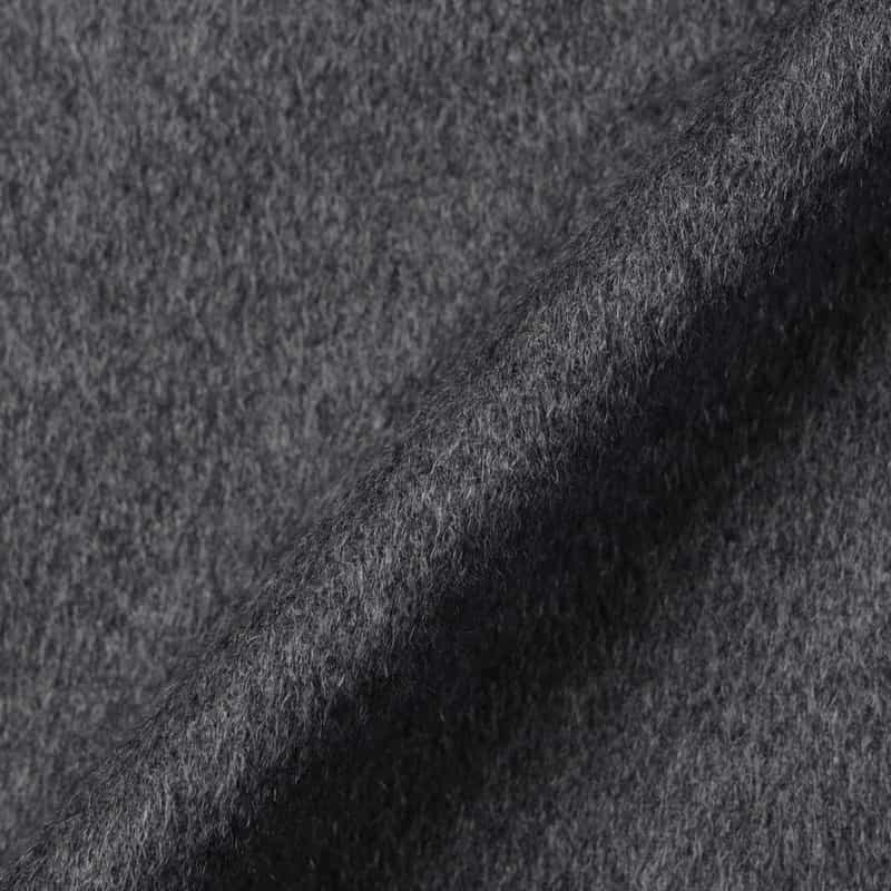 BARNEYS NEW YORK フォックスファー付け襟付きカシミヤステンカラーコート GRAY