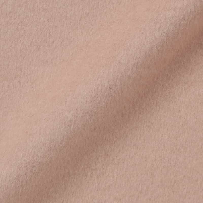 BARNEYS NEW YORK ポンポンファー付き ダブルフェイス ケープコート PINK