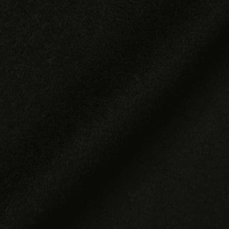 BARNEYS NEW YORK ポンポンファー付き ダブルフェイス ケープコート BLACK
