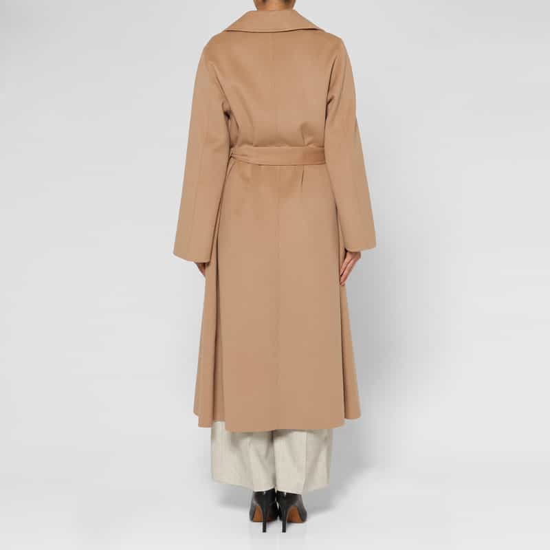 BARNEYS NEW YORK ダブルフェイス ベルテッドローブコート CAMEL