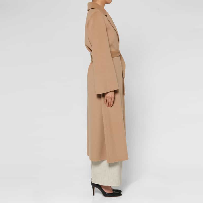 BARNEYS NEW YORK ダブルフェイス ベルテッドローブコート CAMEL