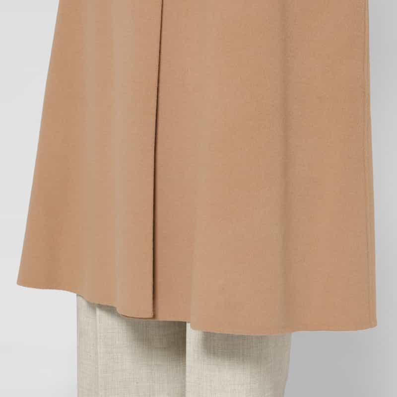 BARNEYS NEW YORK ダブルフェイス ベルテッドローブコート CAMEL