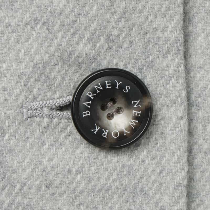 BARNEYS NEW YORK ダブルフェイス メルトンショールコート LIGHT GRAY