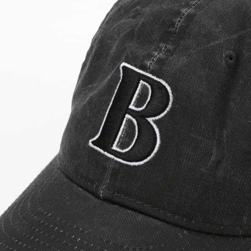 BARNEYS NEW YORK "BARNEYS" NEW ERAコラボレーション ヴィンテージウォッシュ加工ロゴキャップ BLACK
