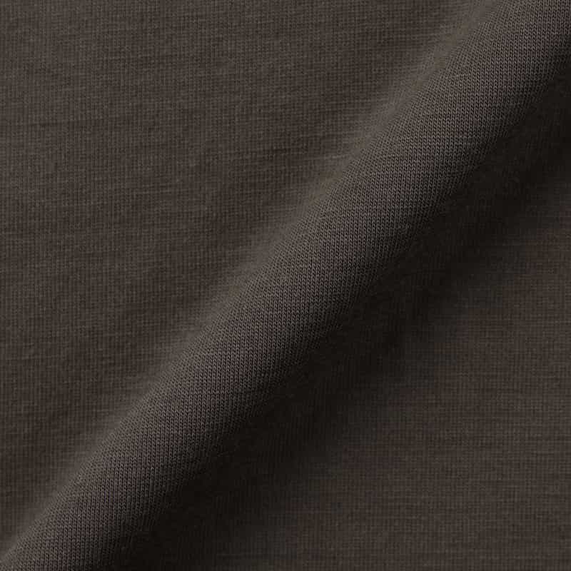 BARNEYS NEW YORK ウール素材クルーネックニットTシャツ（SUPER120s） BROWN
