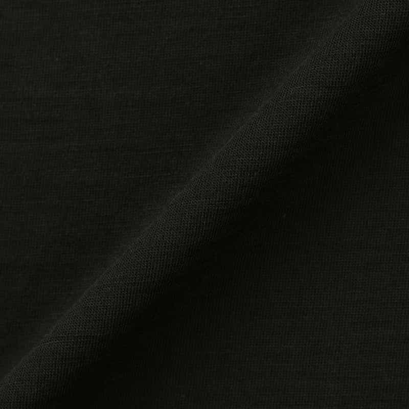 BARNEYS NEW YORK ウール素材クルーネックニットTシャツ（SUPER120s） BLACK