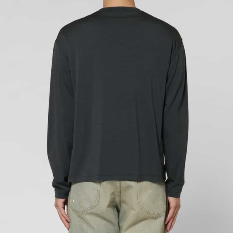 BARNEYS NEW YORK ウール素材クルーネックニットTシャツ（SUPER120s） GRAY