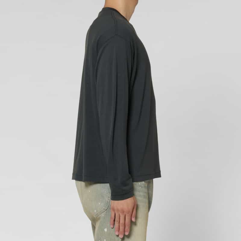 BARNEYS NEW YORK ウール素材クルーネックニットTシャツ（SUPER120s） GRAY