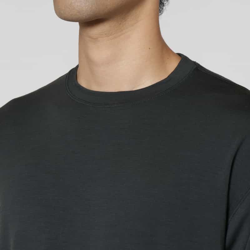BARNEYS NEW YORK ウール素材クルーネックニットTシャツ（SUPER120s） GRAY