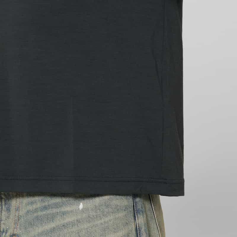 BARNEYS NEW YORK ウール素材クルーネックニットTシャツ（SUPER120s） GRAY