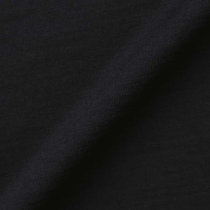 BARNEYS NEW YORK ウール素材モックネックニットTシャツ（SUPER120s） NAVY