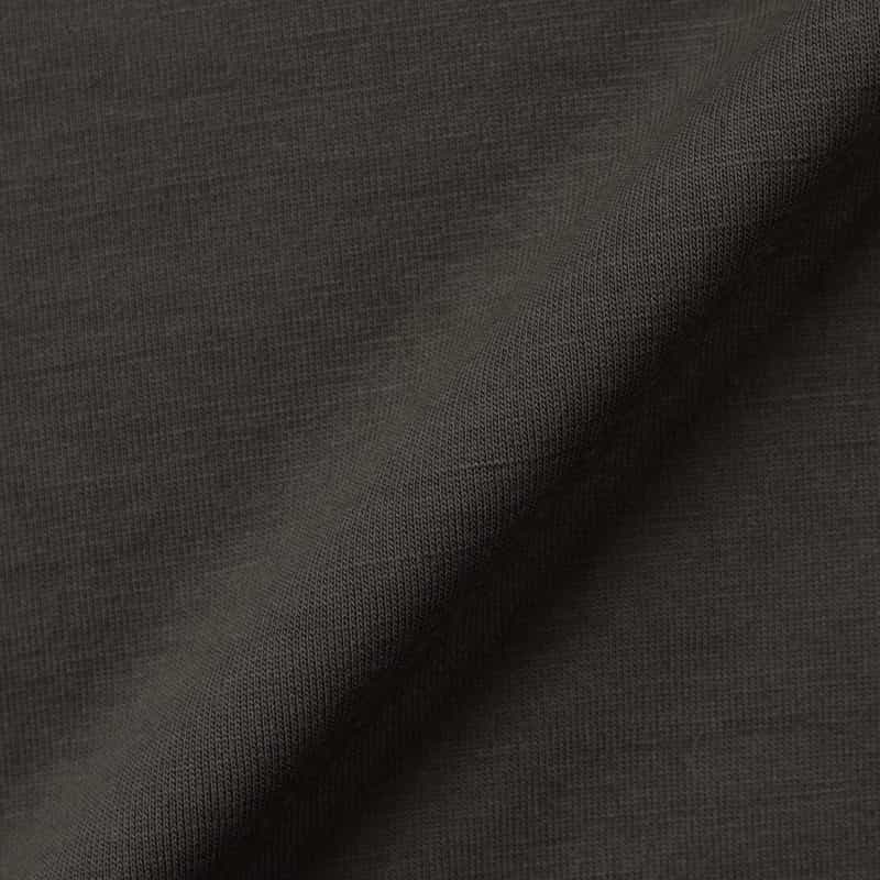 BARNEYS NEW YORK ウール素材モックネックニットTシャツ（SUPER120s） BROWN