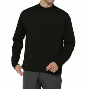 ウール素材モックネックニットTシャツ（SUPER120s）
