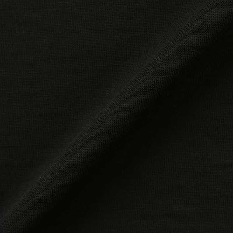 BARNEYS NEW YORK ウール素材モックネックニットTシャツ（SUPER120s） BLACK