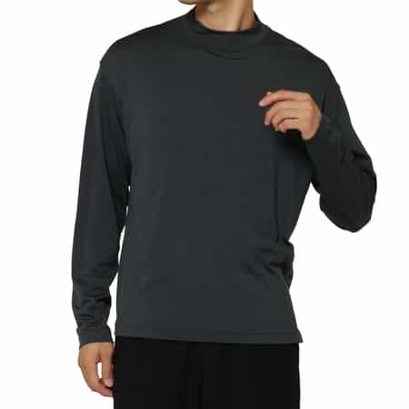 ウール素材モックネックニットTシャツ（SUPER120s）