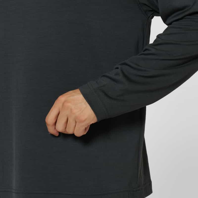 BARNEYS NEW YORK ウール素材モックネックニットTシャツ（SUPER120s） GRAY
