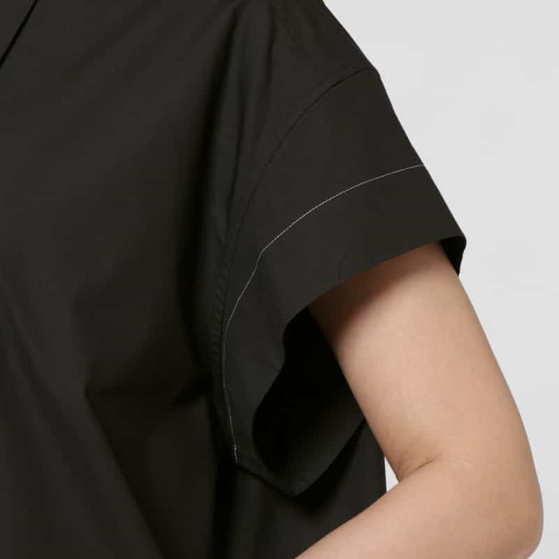 SCEARN SCEARN ＜セアン＞ オープンカラー ショートスリーブシャツ BLACK