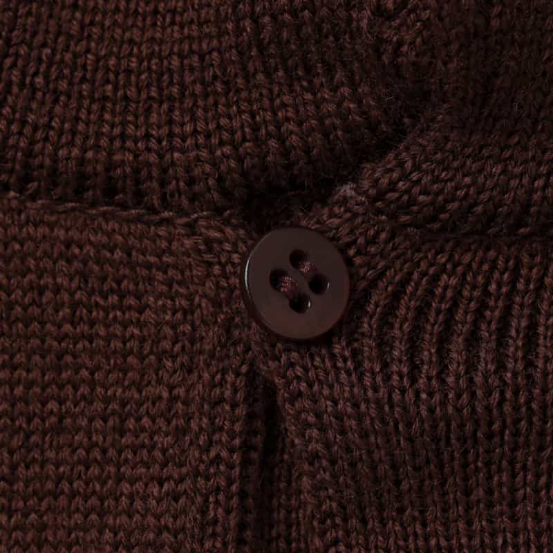 SCEARN SCEARN＜セアン＞ ウール ポロニットプルオーバー BROWN