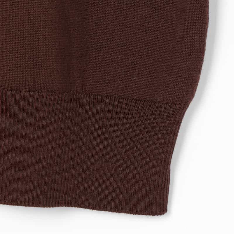 SCEARN SCEARN＜セアン＞ ウール ポロニットプルオーバー BROWN