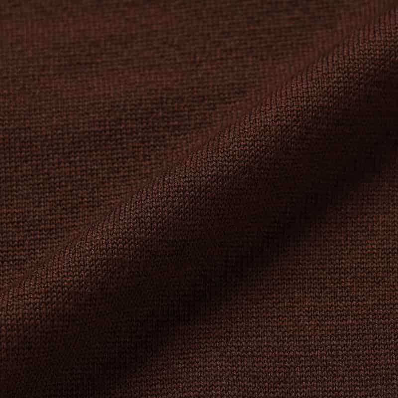SCEARN SCEARN＜セアン＞ ウール ポロニットプルオーバー BROWN