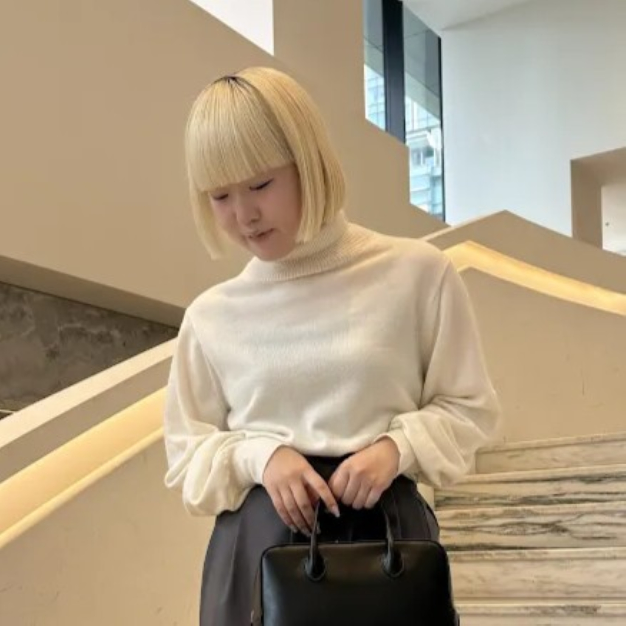 SCEARN＜セアン＞ ハイネックニットプルオーバー