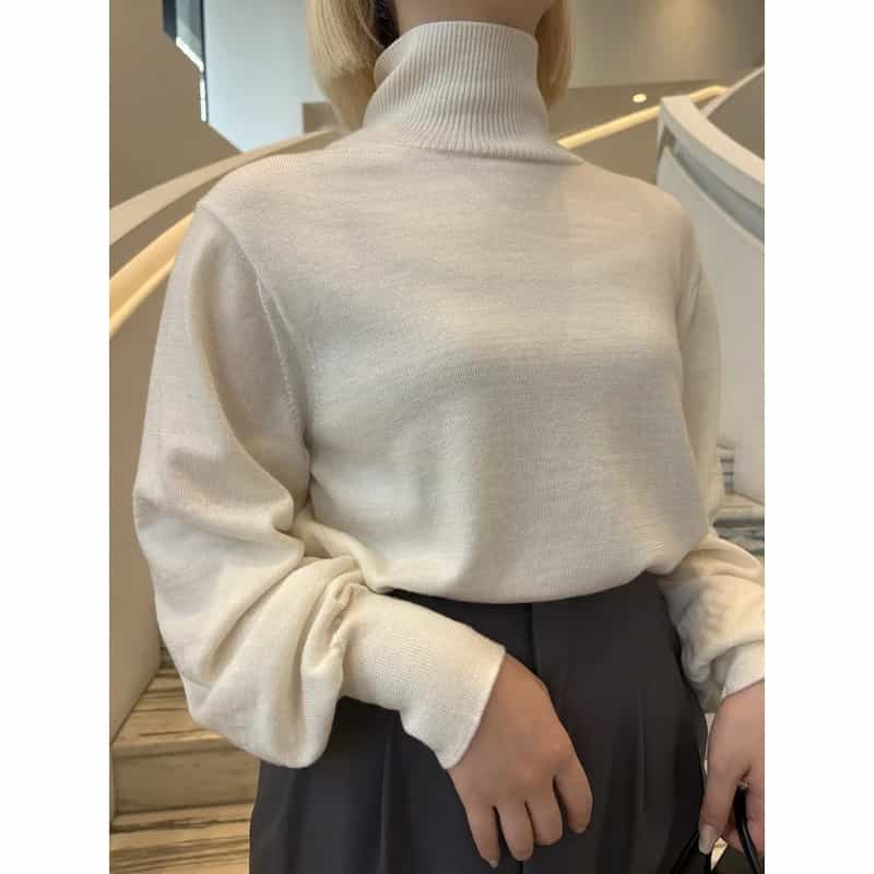 SCEARN SCEARN＜セアン＞ ハイネックニットプルオーバー IVORY