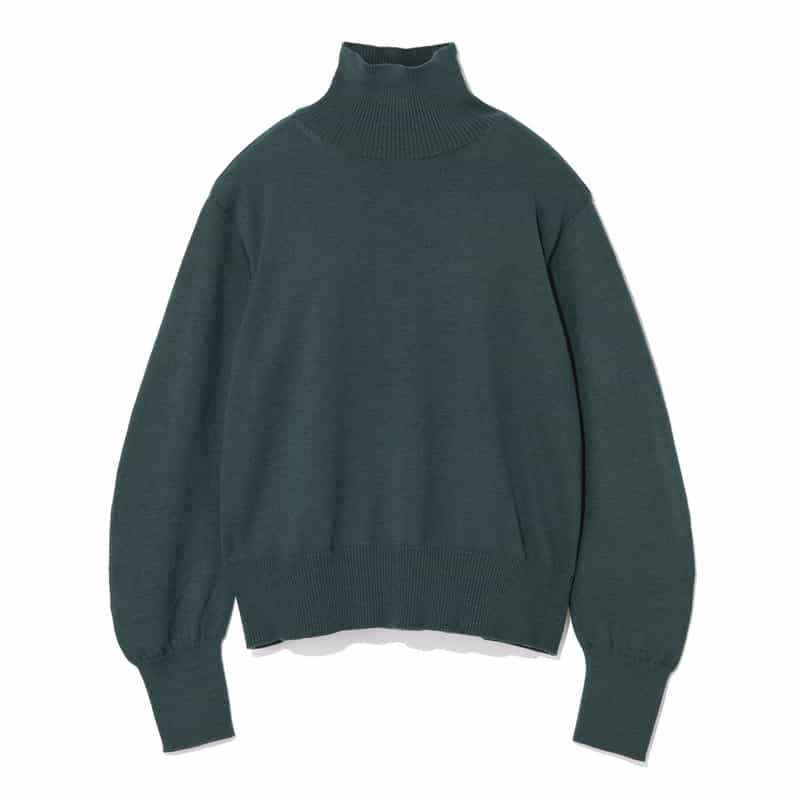 SCEARN SCEARN＜セアン＞ ハイネックニットプルオーバー GREEN