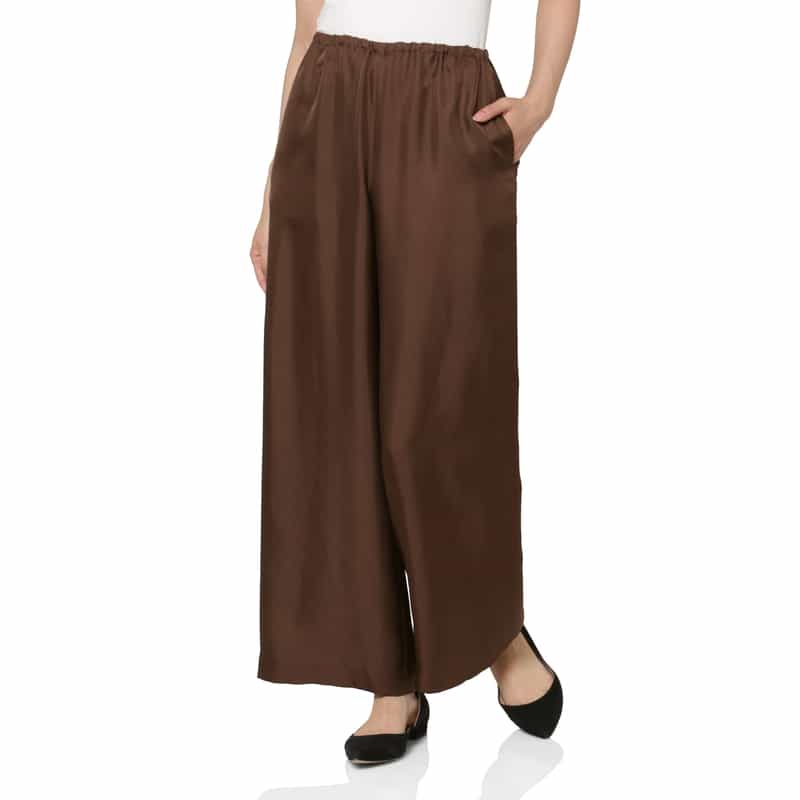SCEARN SCEARN ＜セアン＞ ワイドパンツ BROWN