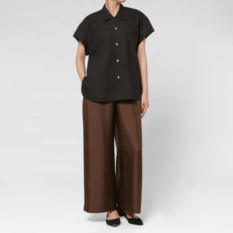 SCEARN SCEARN ＜セアン＞ ワイドパンツ BROWN