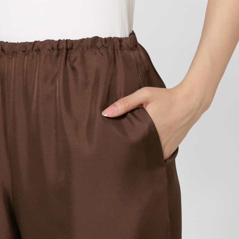 SCEARN SCEARN ＜セアン＞ ワイドパンツ BROWN