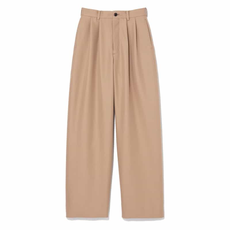 SCEARN SCEARN＜セアン＞ ダブルタック入りワイドパンツ BEIGE