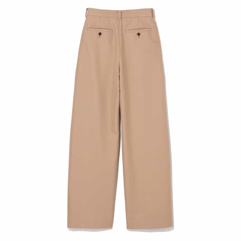 SCEARN SCEARN＜セアン＞ ダブルタック入りワイドパンツ BEIGE