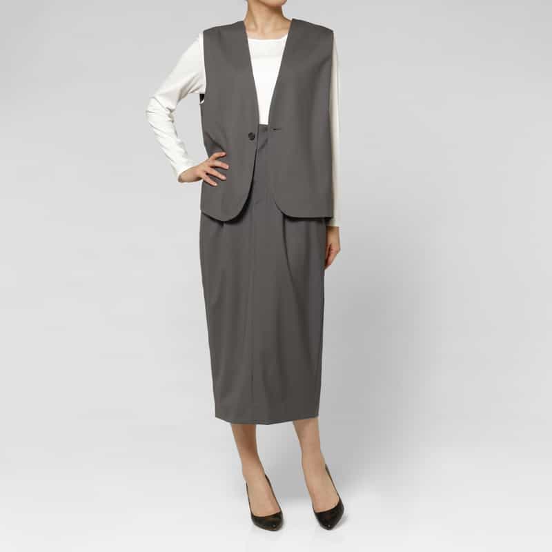 SCEARN SCEARN ＜セアン＞ タックスカート GRAY