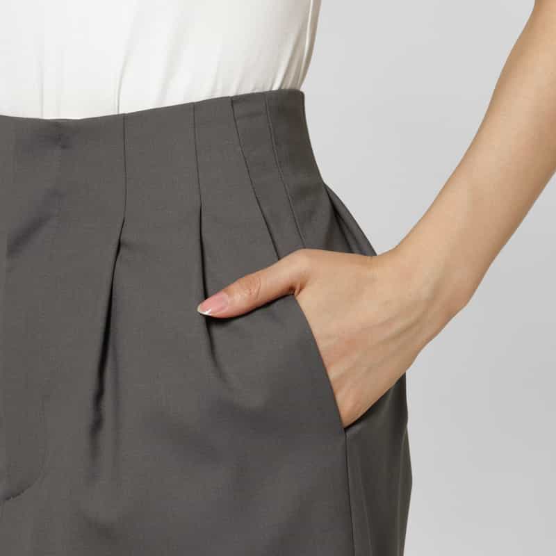 SCEARN SCEARN ＜セアン＞ タックスカート GRAY
