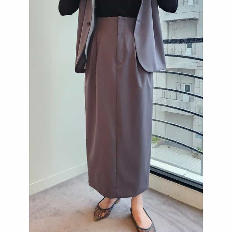 SCEARN SCEARN ＜セアン＞ タックスカート GRAY