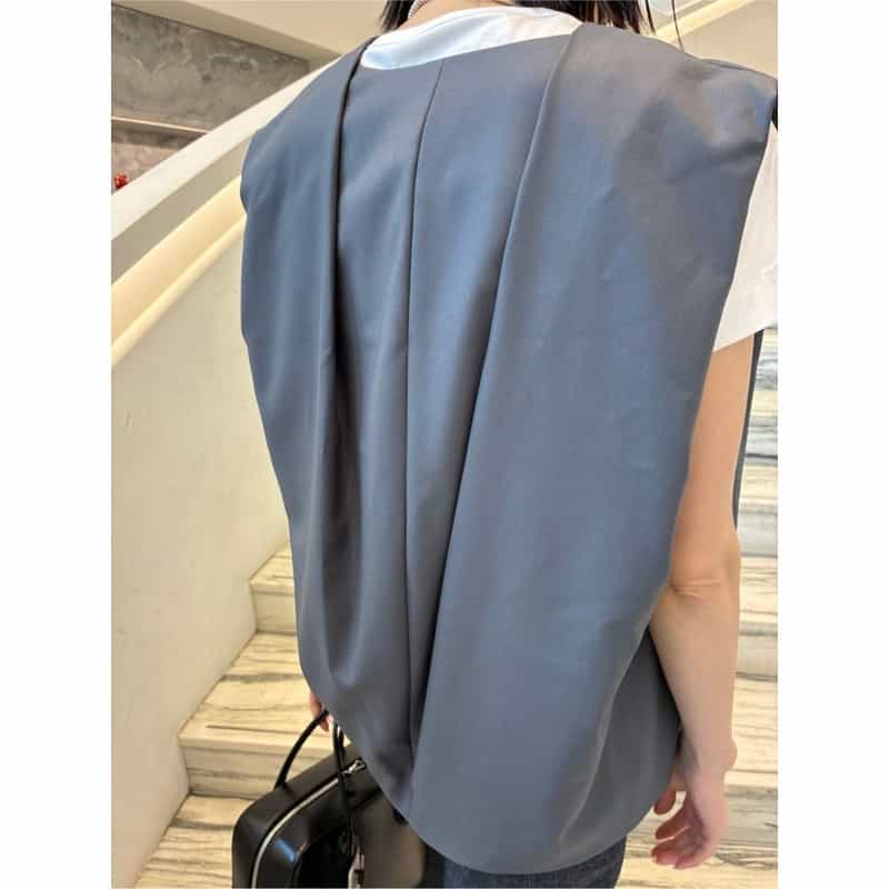 SCEARN SCEARN ＜セアン＞ バックタックデザイン ベスト GRAY