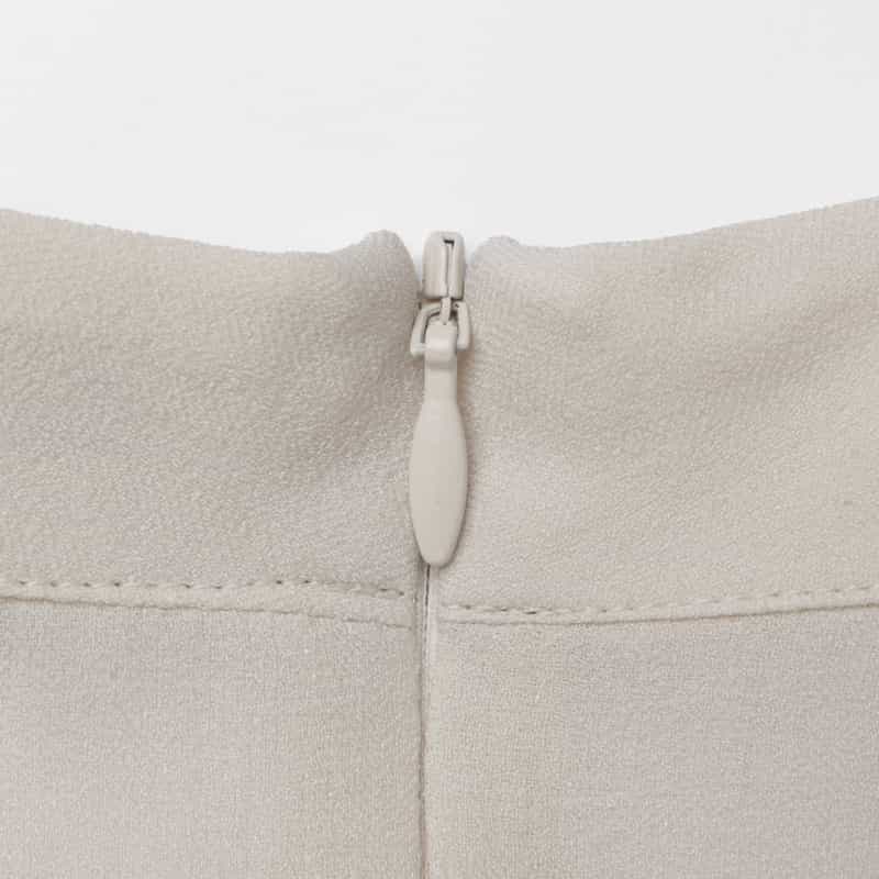 BARNEYS NEW YORK ウォッシャブル ドレープボウタイドレス （インナードレス付き） BEIGE